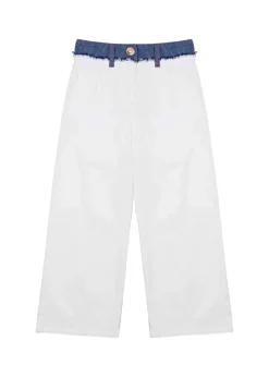 Vicolo Kids Pantaloni Panna/Denim per Bambine