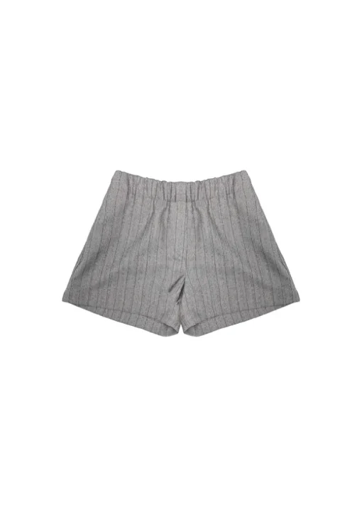 Vicolo Kids Short Grigio a Righe per Bambine