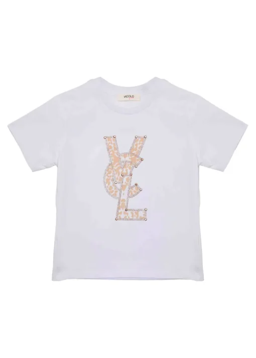 Vicolo Kids T-shirt Bianca VCL per Bambine