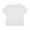 Vicolo Kids T-shirt Panna con Applicazioni per Bambine