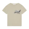 Yes London T-shirt Beige con Applcazione Logo per Bambini