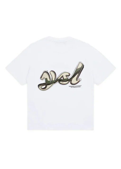 Yes London T-shirt Bianca con Applcazione Logo per Bambini