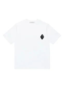 YES LONDON T-SHIRT Bianca/Nera con Logo per Bambini