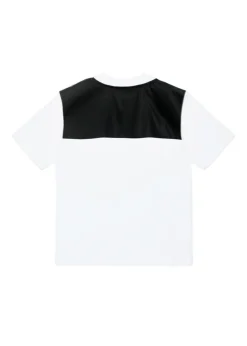 YES LONDON T-SHIRT Bianca/Nera con Logo per Bambini